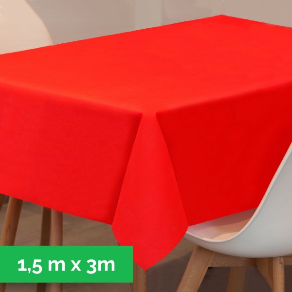 Sensalux abwaschbare Tischdecke, 1,50m x 3m Rot