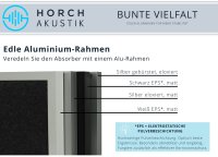 Horch Akustik Tischtrenner, Schreibtisch-Trennwand, 40cm x 180cm, Frühlingswiese, Silber elox. + geb., Stellfüße