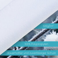 AMF Life Wintervlies + 3 Befestigungsbänder, Frostschutz für Pflanzen 1m x 5m - 120g/m² weiß
