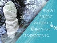 AMF Life Wintervlies + 3 Befestigungsbänder, Frostschutz für Pflanzen 1,5m x 5m - 120g/m² weiß