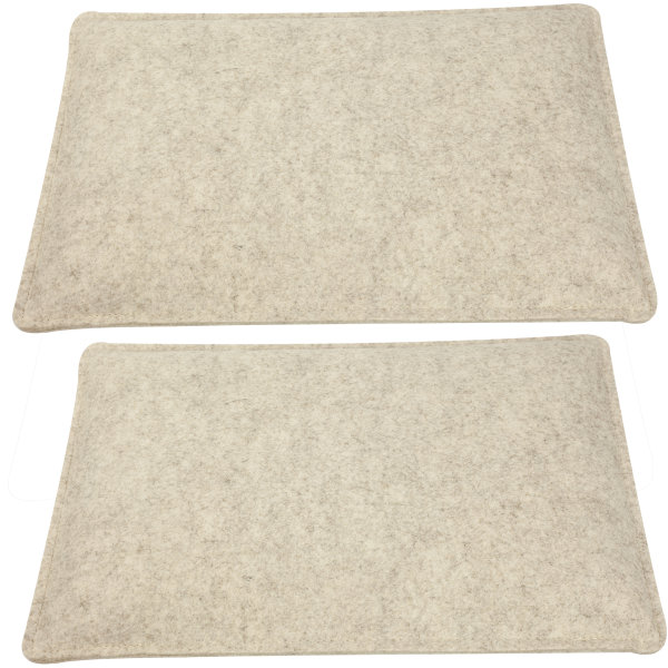Sensalux Sitzkissen für Bierbänke, Sitzpolster aus robustem Nadelfilz, Beige 2er Pack
