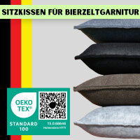 Sensalux Sitzkissen für Bierbänke, Sitzpolster aus robustem Nadelfilz, Beige 2er Pack