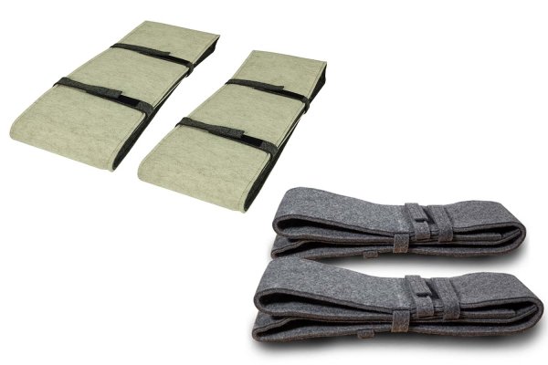 Sensalux Bierzeltgarnitur-Set, Länge: 120cm, Bank: 2x Grau-Beige, Rücken: 2x  Grau-Grau