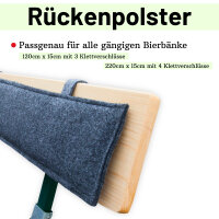 Sensalux Bierzeltgarnitur-Set, Länge: 120cm, Bank: 2x Grau-Beige, Rücken: 2x  Grau-Grau