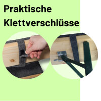 Sensalux Bierzeltgarnitur-Set, Länge: 120cm, Bank: 2x Grau-Beige, Rücken: 2x  Grau-Grau