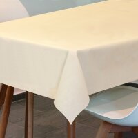 Sensalux abwaschbare Tischdecke, inkl. 2 weiße Bankauflagen 1m x 2,5m Creme