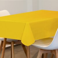 Sensalux abwaschbare Tischdecke, inkl. 2 weiße Bankauflagen 1m x 2,5m Gelb