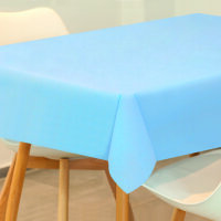Sensalux abwaschbare Tischdecke, inkl. 2 weiße Bankauflagen 1m x 2,5m Hellblau