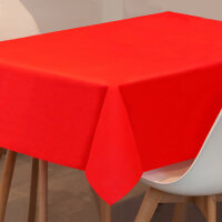 Sensalux abwaschbare Tischdecke, inkl. 2 weiße Bankauflagen 1m x 2,5m Rot