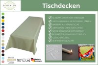 Sensalux abwaschbare Tischdecke, inkl. 2 weiße Bankauflagen 1,18m x 2,5m Karomuster, Weiß-Rot