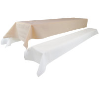 Sensalux abwaschbare Tischdecke, inkl. 2 weiße Bankauflagen 1,18m x 2,5m Creme