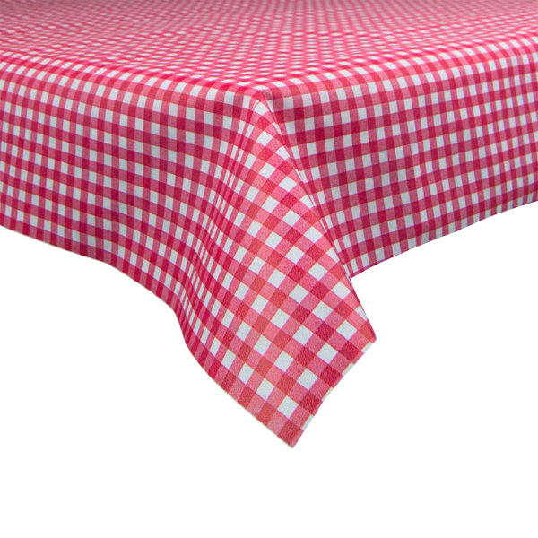 Sensalux italienische Landhaus Tischdecke, Tischdeckenrollen, Karo, rot-weiß kariert