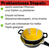 AMF Life Pfannenschoner, Pfannenschutz, Recyclingfilz, 5 Stück, Apfelgrün