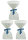 3 Stück Stehtischhusse 60cm Ø Sensalux, weiß, Schleifenbandfarbe nach Wahl