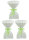 3 Stück Stehtischhusse 60cm Ø Sensalux, weiß, Schleifenbandfarbe nach Wahl