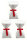 3 Stück Stehtischhusse 80cm Ø Sensalux,  weiß, Schleifenbandfarbe nach Wahl