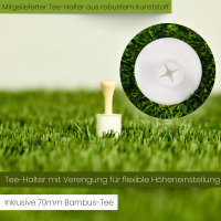 AMF Life Golf Abschlagmatte 85 x 65 x 4cm, Indoor Outdoor, inkl. Tee + Teehalter verstellbar, tragbar, zusammenrollen, chippen, driven