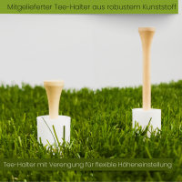 AMF Life Golf Abschlagmatte 85 x 65 x 4cm, Indoor Outdoor, inkl. Tee + Teehalter verstellbar, tragbar, zusammenrollen, chippen, driven