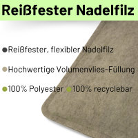Filz-Kult Sitzkissen für Bierzeltgarnitur, 2 Stück, beige-meliert