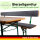 Sensalux gepolsterte Bierbank-Auflagen, 2er Set, Klettverschluss, 220 cm x 25 cm, Bierzeltgarnitur, grau