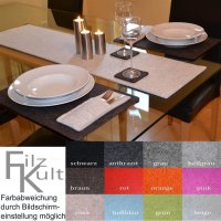 Filz-Kult Tischsets abgerundete Ecken 30x45cm, Farbe...