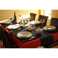 Tischset 90° Ecken 30x45cm Rot-meliert