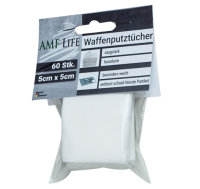 AMF Life Waffenputztücher, weiß, 5x5cm, 60Stk.