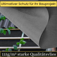 AMF Life Dachunterspannbahn, Dachfolie, Unterdeckbahn, Dampfsperre, 115g/m², grau, Breite: 150cm, Länge wählbar