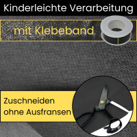 AMF Life Dachunterspannbahn, Dachfolie, Unterdeckbahn, Dampfsperre, 115g/m², grau, Breite: 150cm, Länge wählbar